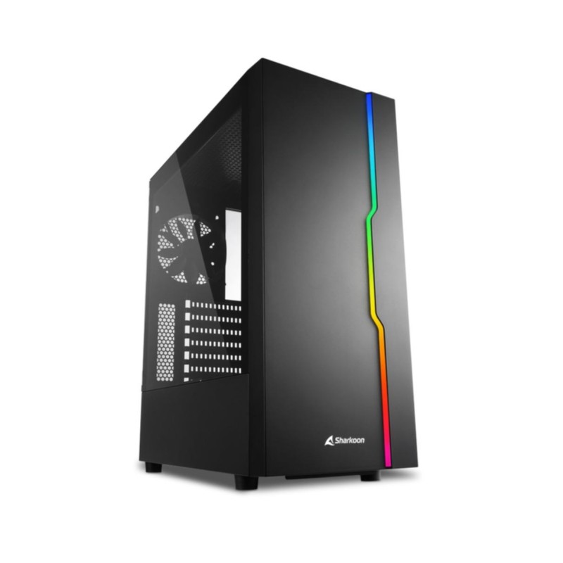 Buy Sharkoon RGB Slider - Mid Tower PC Case - Black, Tempered Glass, RGB, ATX/mA... in Cyprus, Nicosia, Limassol, Larnaka, Pafos