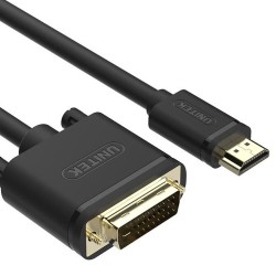Buy Unitek VC HDMI to DVI 24+1 1.5m Cable (Dual Direction) - Y-C217E - HDMI to D... in Cyprus, Nicosia, Limassol, Larnaka, Pafos