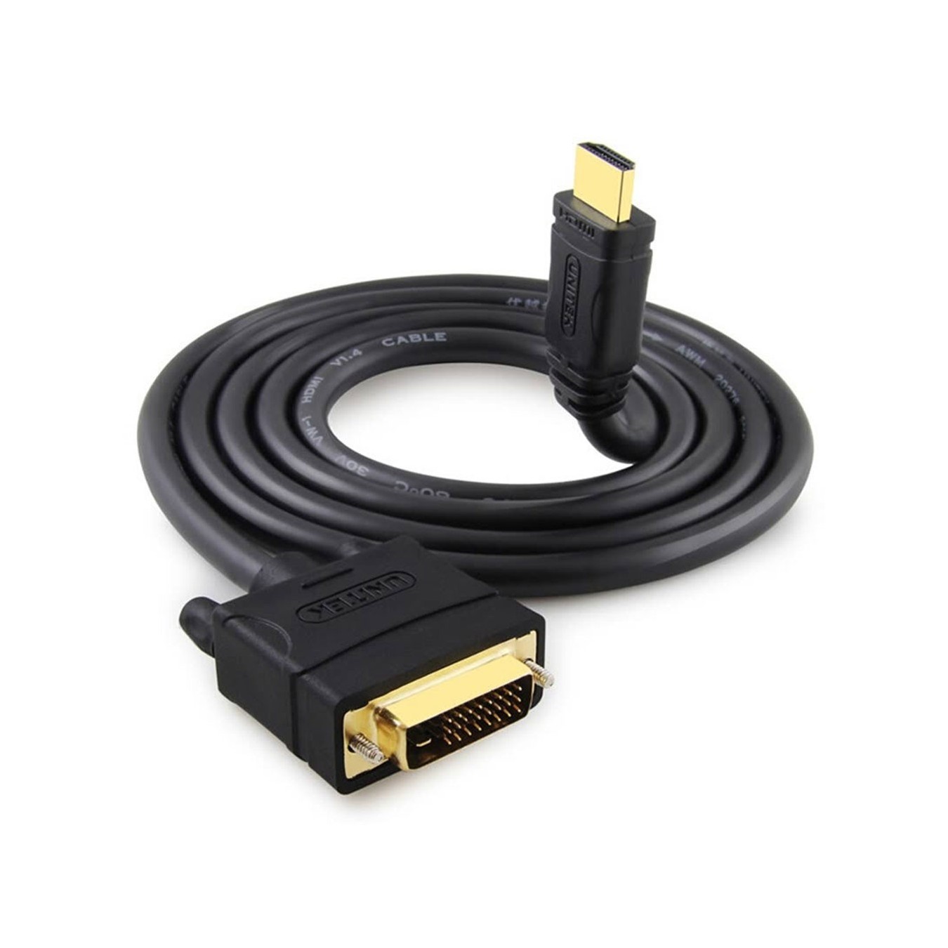 Unitek VC HDMI to DVI 24+1 1.5m Cable (Dual Direction) - Y-C217E - HDMI to DVI 24+1 1.5m Cable (Dual Direction)