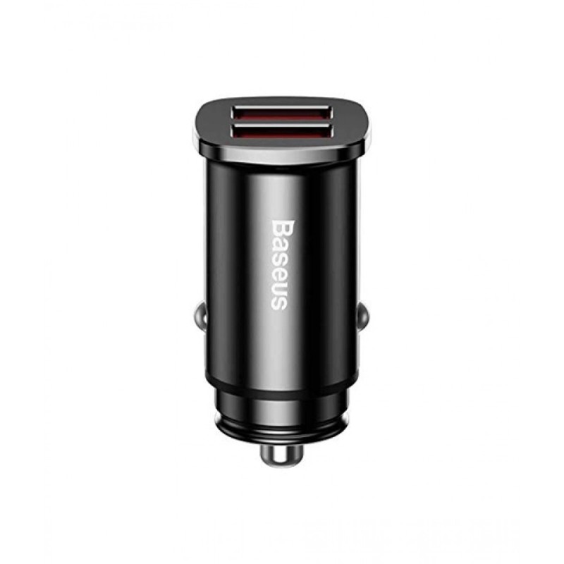 Buy Baseus Sq Metal Dual QC3.0 30W Car Charger - CCALL-DS01 - Sq Metal Dual QC3.... in Cyprus, Nicosia, Limassol, Larnaka, Pafos