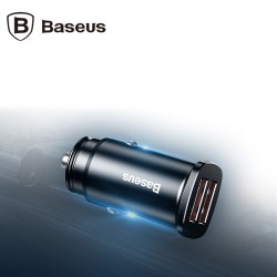 Buy Baseus Sq Metal Dual QC3.0 30W Car Charger - CCALL-DS01 - Sq Metal Dual QC3.... in Cyprus, Nicosia, Limassol, Larnaka, Pafos