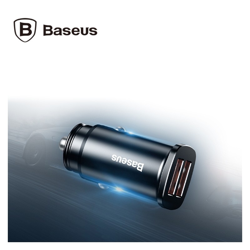 Buy Baseus Sq Metal Dual QC3.0 30W Car Charger - CCALL-DS01 - Sq Metal Dual QC3.... in Cyprus, Nicosia, Limassol, Larnaka, Pafos
