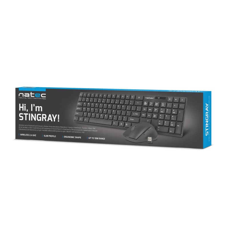 Buy Natec Stingray Wireless Keyboard & Mouse Combo - Black in Cyprus, Nicosia, Limassol, Larnaka, Pafos