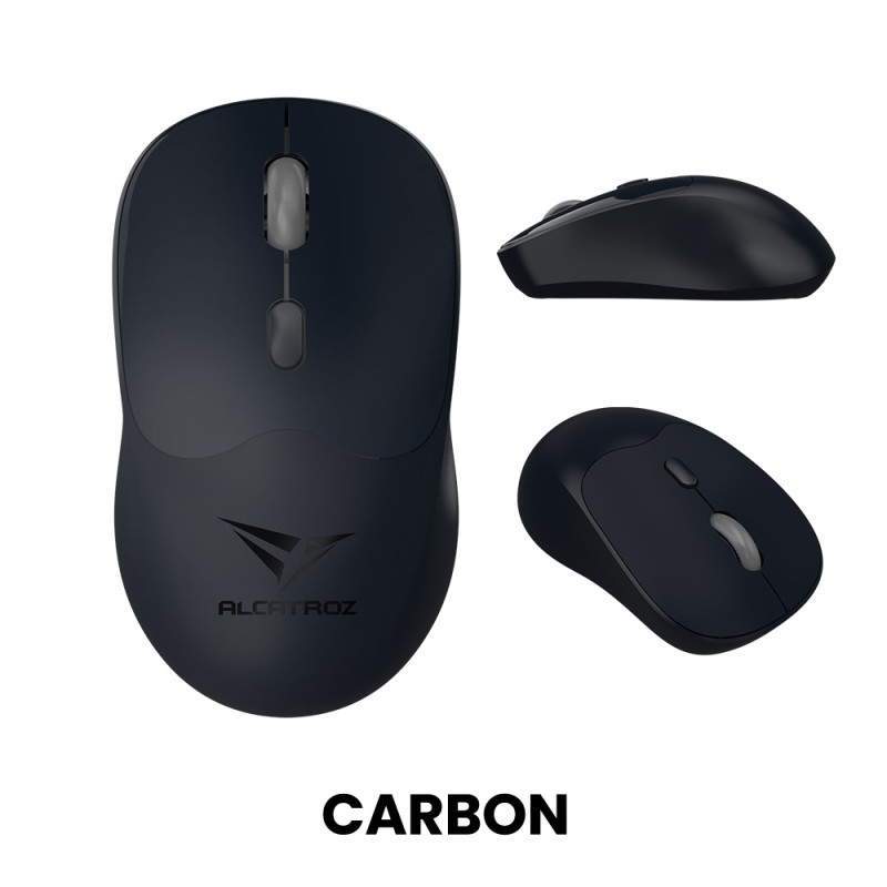 Alcatroz AIRMOUSE DUO 6 Silent Wireless/BT Mouse 800-1600 DPI - Black (2025) (Boxed) — Buy in Cyprus with Fast Delivery