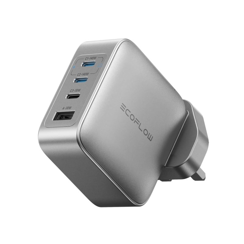 Buy EcoFlow Charge Wall RAPID Pro - 140W 4 Ports GaN UK Silver in Cyprus, Nicosia, Limassol, Larnaka, Pafos