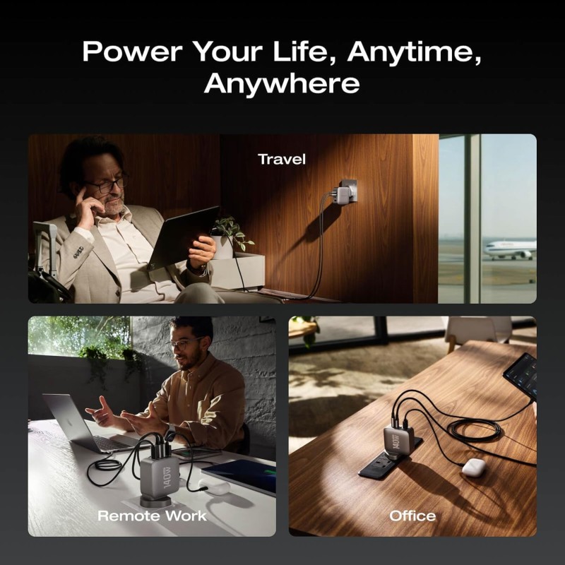 Buy EcoFlow Charge Wall RAPID Pro - 140W 4 Ports GaN UK Silver in Cyprus, Nicosia, Limassol, Larnaka, Pafos