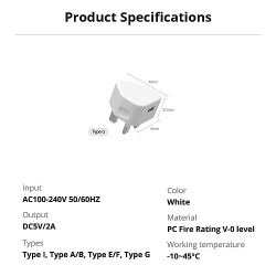 Buy Sonoff 5V USB Power Adapter - 5V USB Power Adapter in Cyprus, Nicosia, Limassol, Larnaka, Pafos