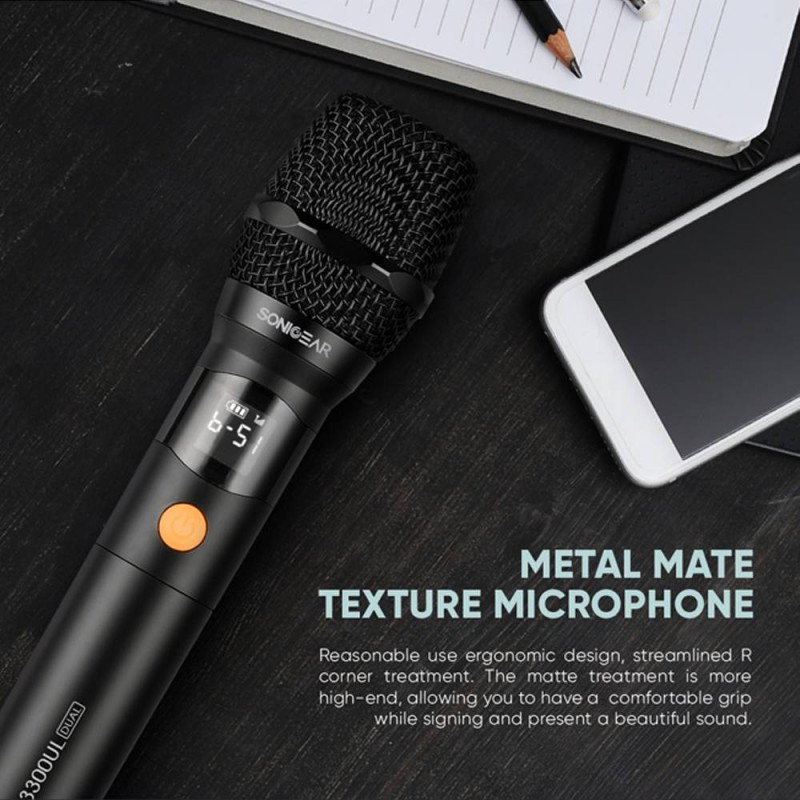 Buy SonicGear WM3000UL Obsidian 1x Handset Wireless UHF Microphone with Recharge... in Cyprus, Nicosia, Limassol, Larnaka, Pafos