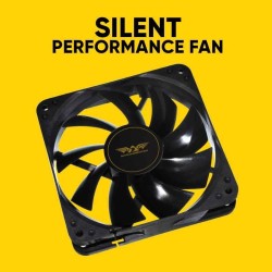 Armaggeddon SILENT-12 120mm Case Fan - Hydro Bearing 1100 RPM 30.5 CFM Black - SILENT12BLK (Boxed)