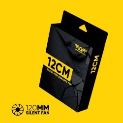Armaggeddon SILENT-12 120mm Case Fan - Hydro Bearing 1100 RPM 30.5 CFM Black - SILENT12BLK (Boxed)