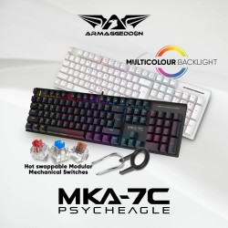 Armaggeddon MKA-7C White Mechanical Gaming Keyboard 104 Blue Clicky (Boxed) — Buy in Cyprus with Fast Delivery