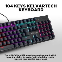 Buy Armaggeddon MKA-7C White Mechanical Gaming Keyboard 104 Keys Clicky Blue Keys in Cyprus, Nicosia, Limassol, Larnaka, Pafos