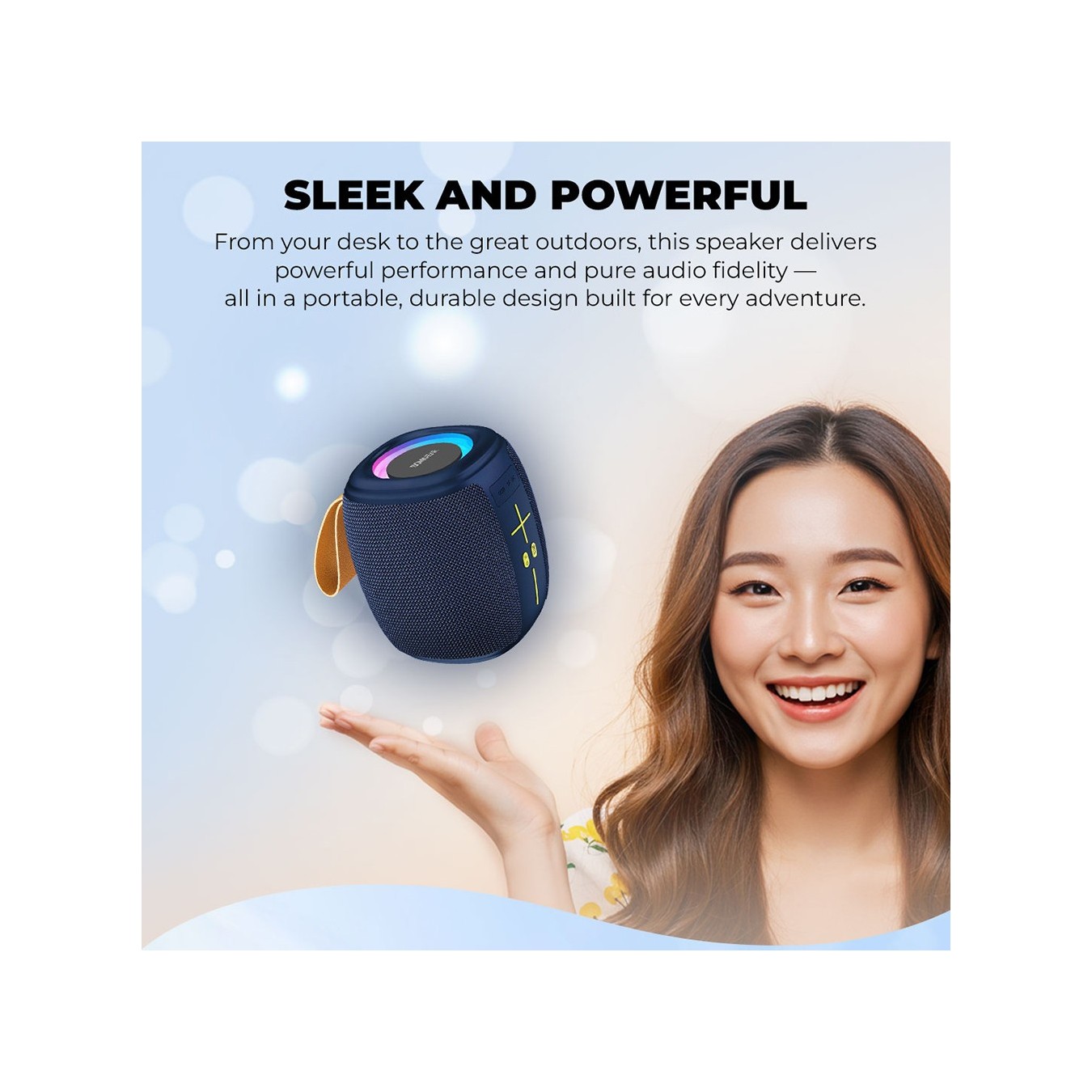 SonicGear Portable Speaker - SONICGO! 5 - TWS BT USB FM RGB Carbon Black — Buy in Cyprus with Fast Delivery
