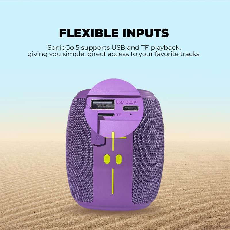 Buy SonicGear Portable Speaker - SONICGO! 5 - TWS BT USB FM RGB Carbon Black in Cyprus, Nicosia, Limassol, Larnaka, Pafos