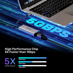 Unitek Converter USB-C to LAN - U1343A - 5GbE Ethernet — Buy in Cyprus with Fast Delivery