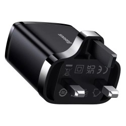 Buy Baseus Charger Wall - 30W USB-C 2xUSB-A UK Black in Cyprus, Nicosia, Limassol, Larnaka, Pafos