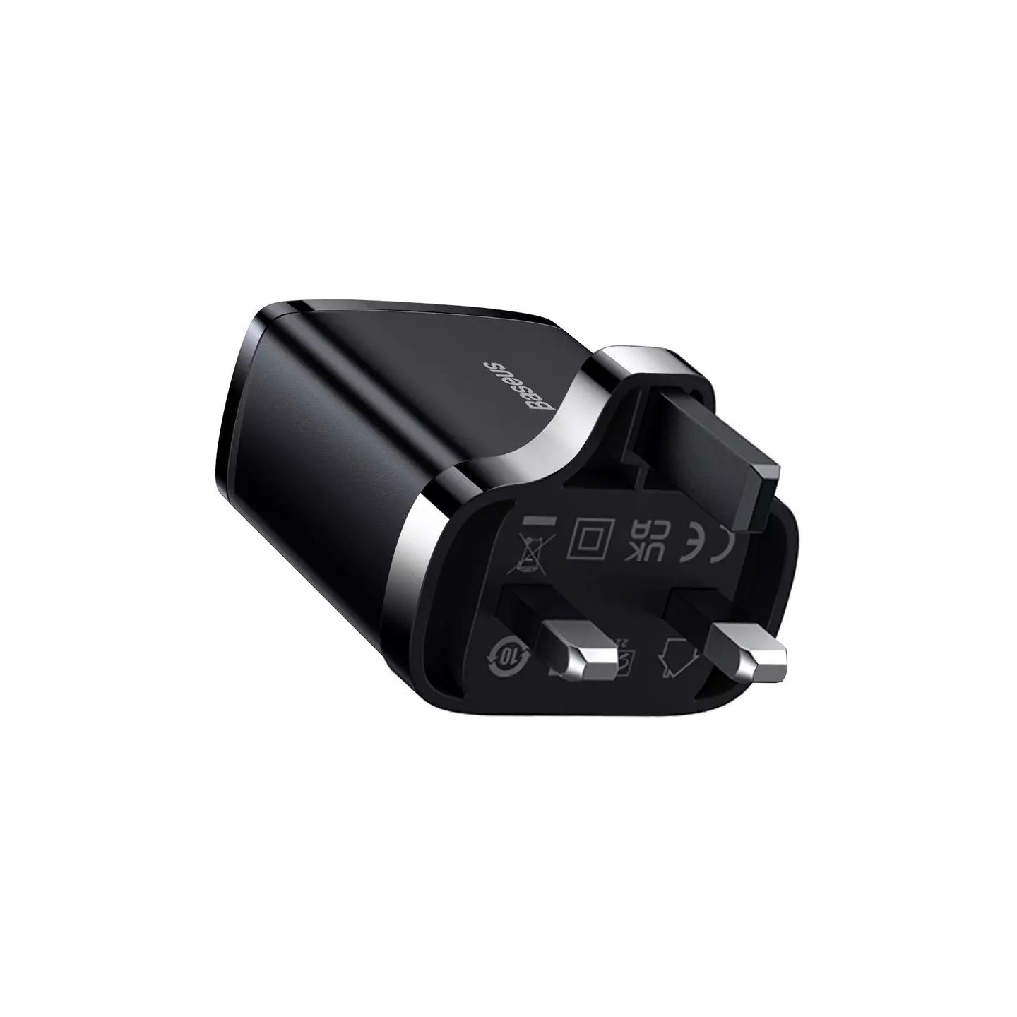 Baseus Charger Wall - 30W USB-C 2xUSB-A UK Black — Buy in Cyprus with Fast Delivery