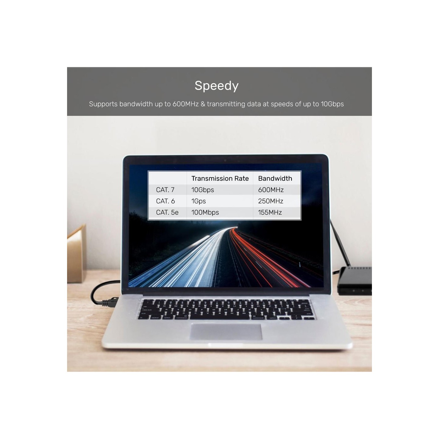 Unitek CAT7 SSTP Pure Copper Ethernet Cable 10.0m Black - C1813EBK - CAT7 SSTP Pure Copper Ethernet Cable 10.0m Black