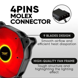 Armaggeddon Core-12 Red 120mm Case Fan CORE12RED (Boxed) — Buy in Cyprus with Fast Delivery