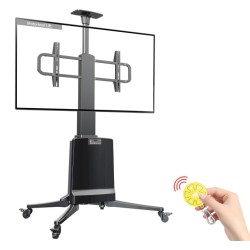 Buy NBMounts Motorized TV Trolley - TW85 - up to 85'' & 68Kg Max Height 1.65m in Cyprus, Nicosia, Limassol, Larnaka, Pafos