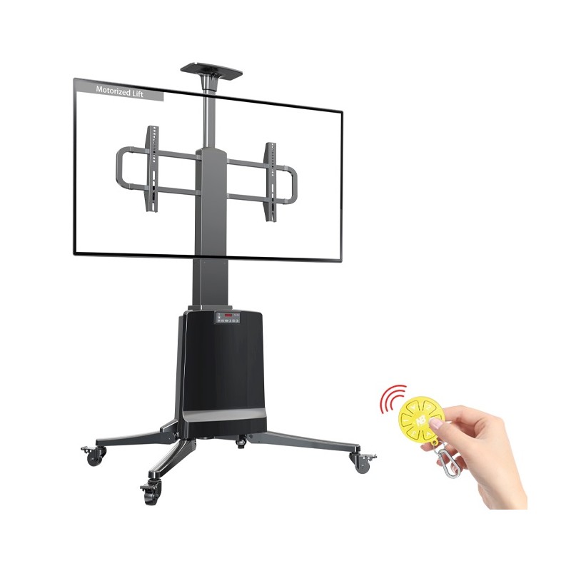 Buy NBMounts Motorized TV Trolley - TW85 - up to 85'' & 68Kg Max Height 1.65m in Cyprus, Nicosia, Limassol, Larnaka, Pafos
