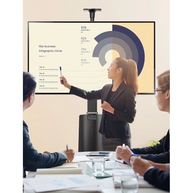 Buy NBMounts Motorized TV Trolley - TW85 - up to 85'' & 68Kg Max Height 1.65m in Cyprus, Nicosia, Limassol, Larnaka, Pafos