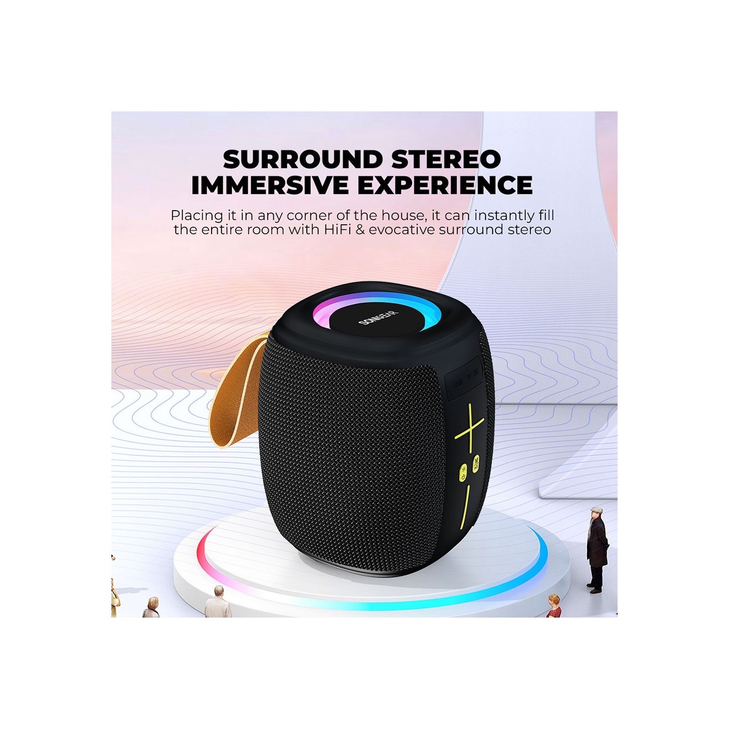 SonicGear Portable Speaker - SONICGO! 5 - TWS BT USB FM RGB Storm White — Buy in Cyprus with Fast Delivery