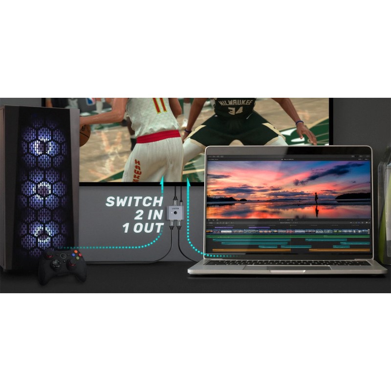 Buy Unitek DisplayPort Switch - V1609A - 8K 1-2 in Cyprus, Nicosia, Limassol, Larnaka, Pafos