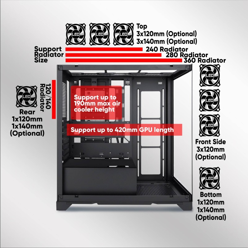 Buy Armaggeddon Gaming Case - E-ATX AQUARON XTREME White in Cyprus, Nicosia, Limassol, Larnaka, Pafos