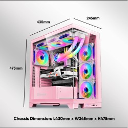 Buy Armaggeddon Gaming Case - E-ATX AQUARON XTREME White in Cyprus, Nicosia, Limassol, Larnaka, Pafos