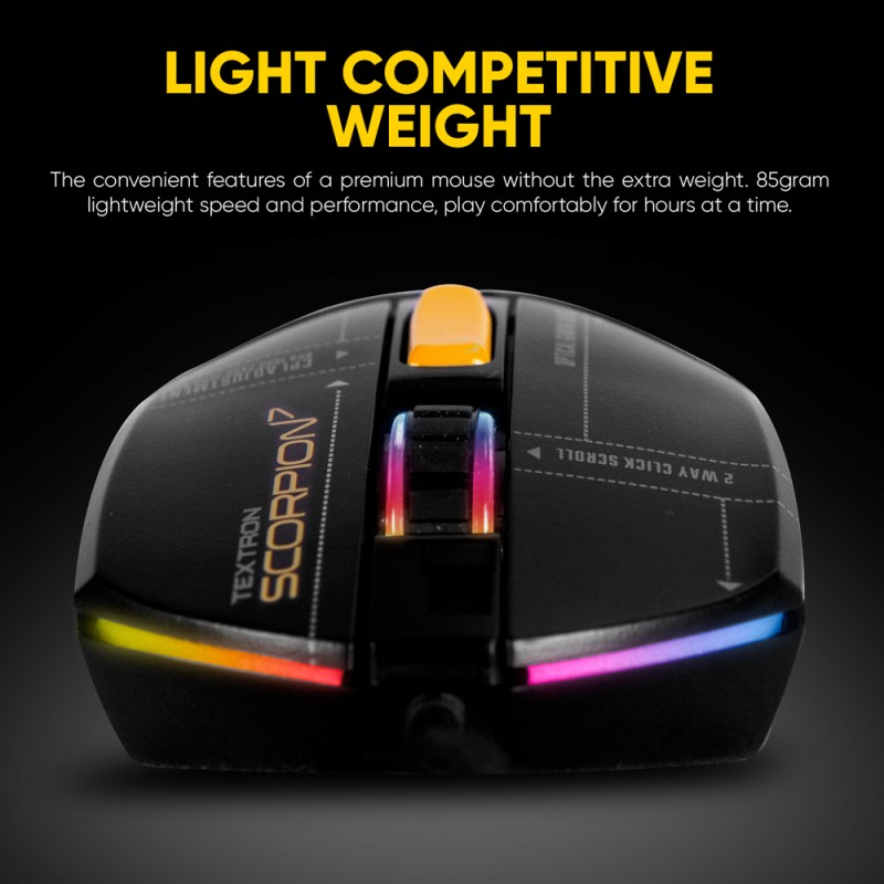 Armaggeddon Scorpion 7 Lite Wired RGB Gaming Mouse - 12800 CPI (Boxed) — Buy in Cyprus with Fast Delivery