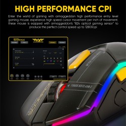 Armaggeddon Scorpion 7 Lite Wired RGB Gaming Mouse - 12800 CPI (Boxed) — Buy in Cyprus with Fast Delivery