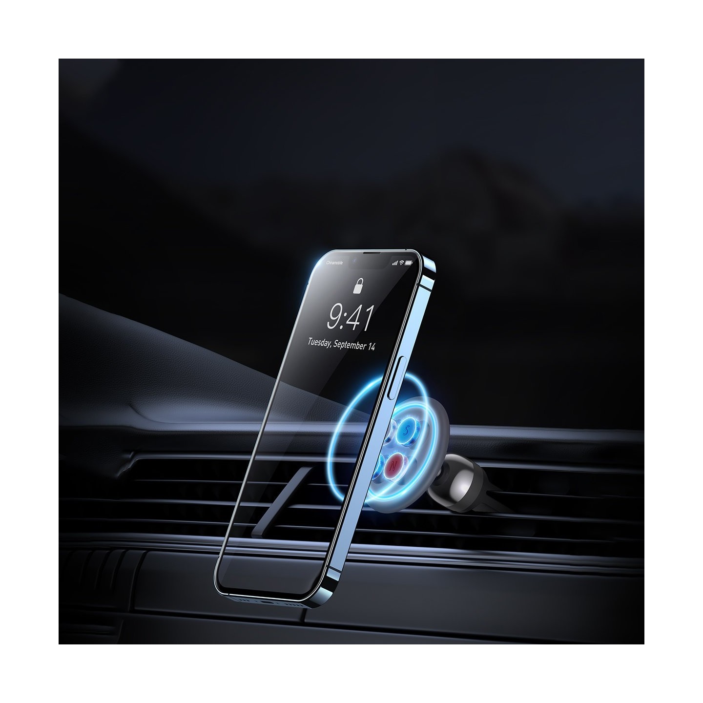 Baseus Car Holder AirVent Black - C01 - Car Holder AirVent Black — Buy in Cyprus with Fast Delivery