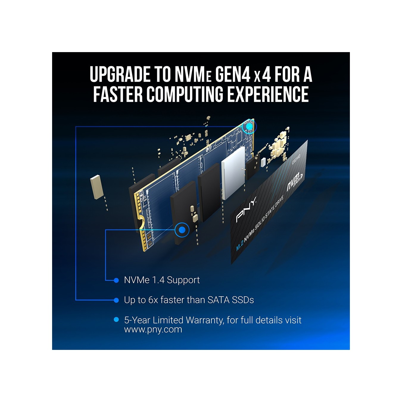 PNY SSD M.2 NVMe PCIe Gen4 1TB - CS2140 - — Buy in Cyprus with Fast Delivery