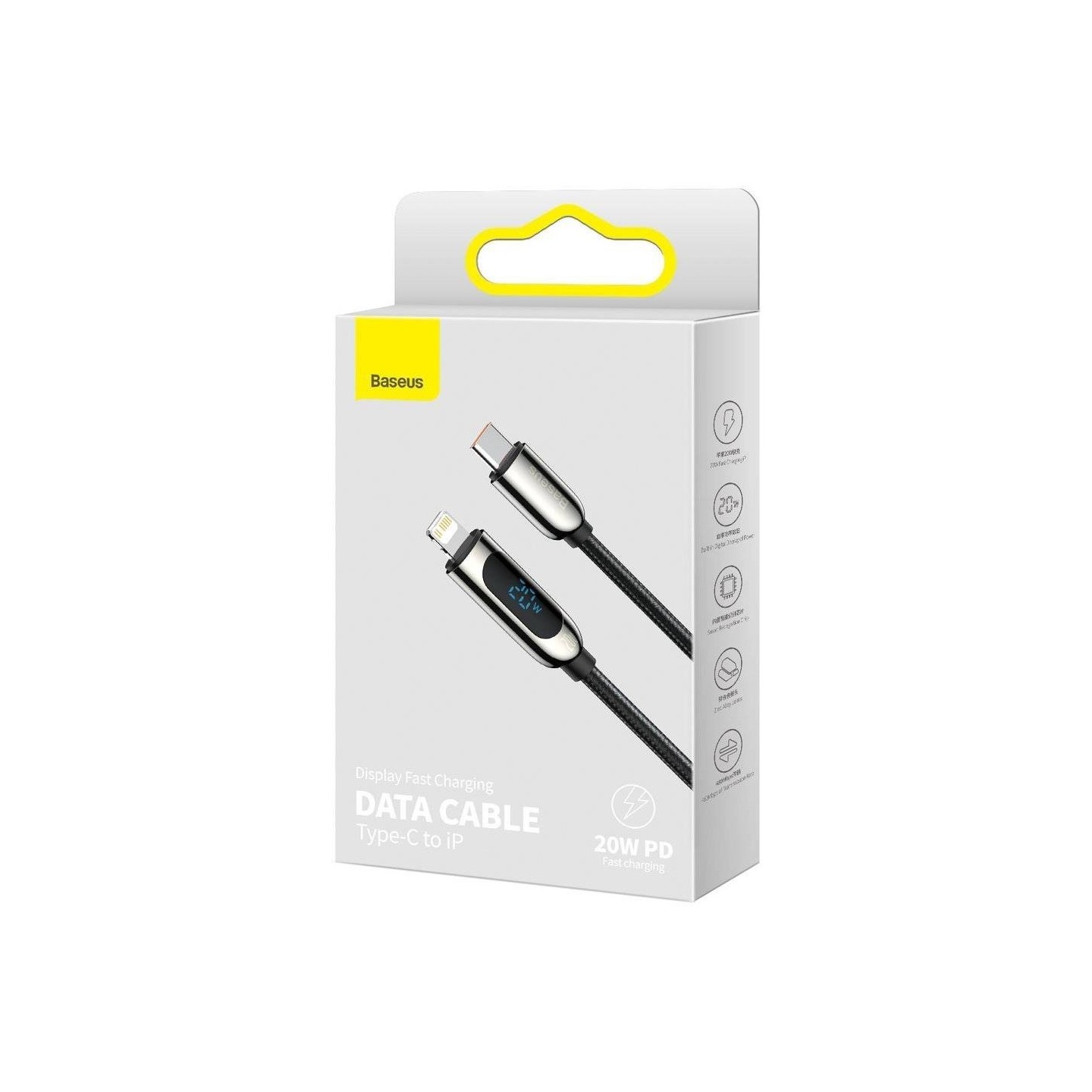 Baseus Cable Lightning to USB-C - Display, 20W, 1m, Black — Buy in Cyprus with Fast Delivery
