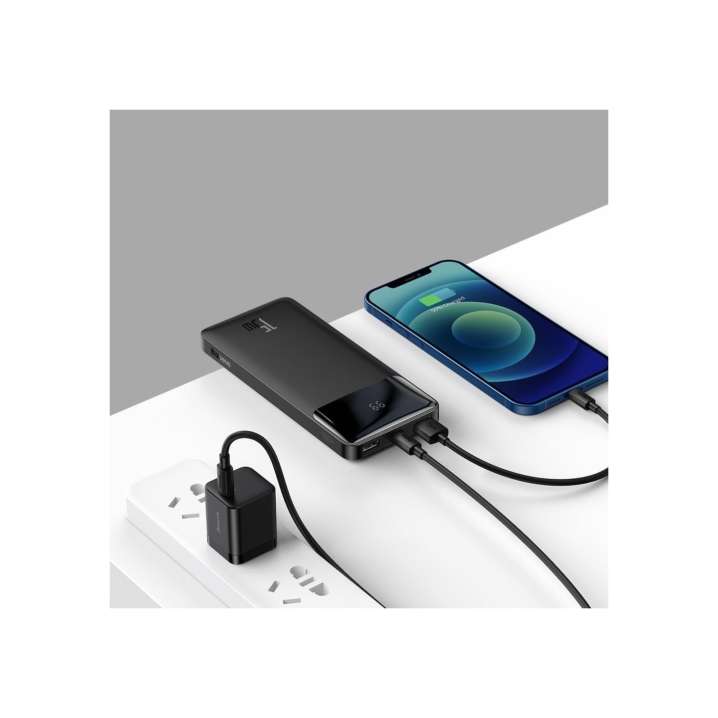 Baseus Powerbank - 15W 10000mAh Bipow Black — Buy in Cyprus with Fast Delivery