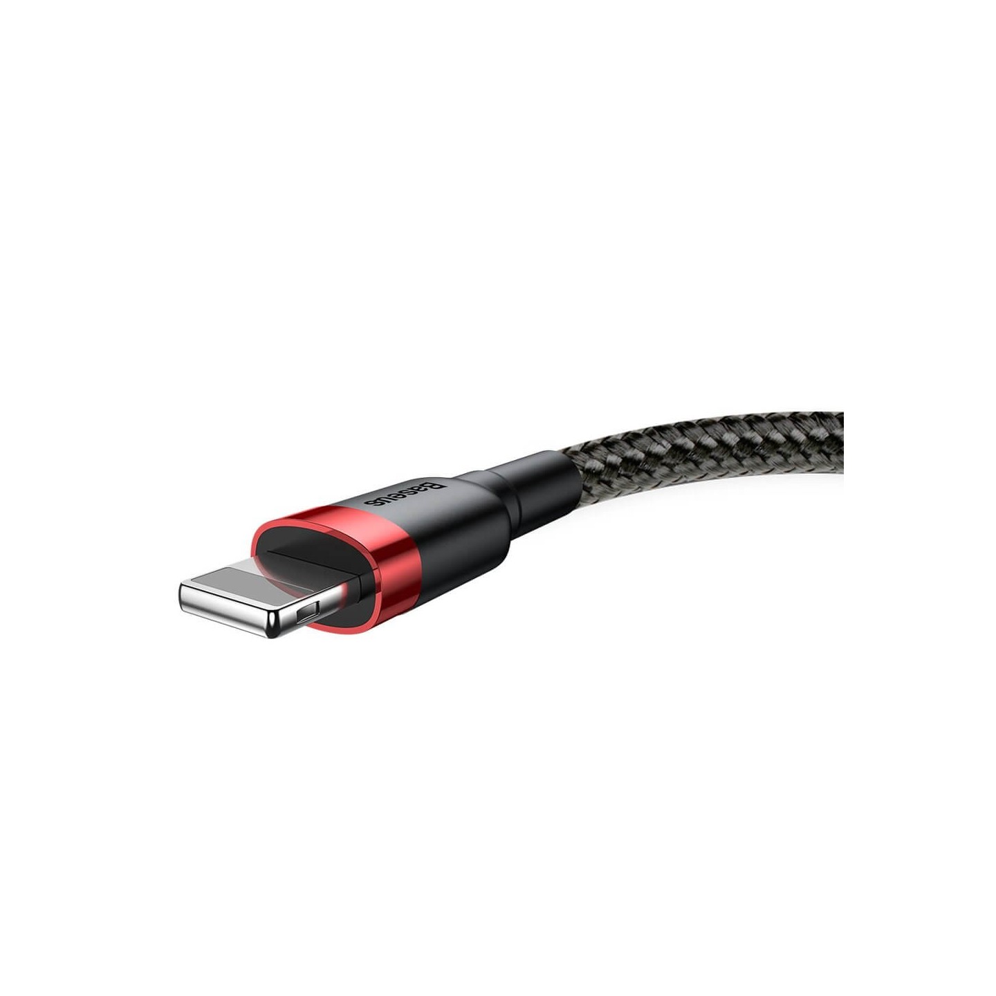 Baseus Cafule Braided Lightning Cable - 2A 3m Black Red — Buy in Cyprus with Fast Delivery