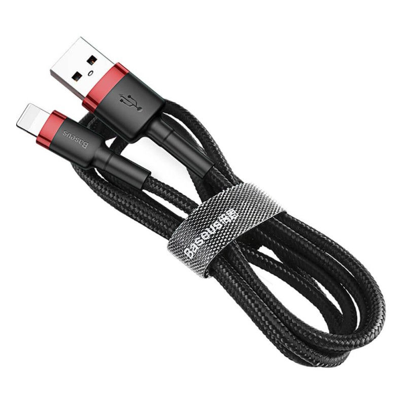 Buy Baseus Cafule Braided Lightning Cable - 2A 3m Black Red in Cyprus, Nicosia, Limassol, Larnaka, Pafos