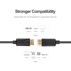 Buy Unitek DisplayPort Cable - Y-C607BK - DisplayPort 1.2 Cable 4K60Hz 1.5m in Cyprus, Nicosia, Limassol, Larnaka, Pafos