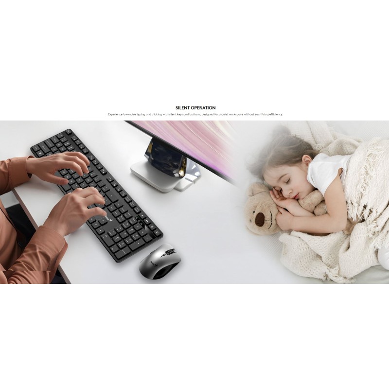 Buy Genius Keyboard-Mouse Set - KM-8216S - Wireless AI+Voice Typing English in Cyprus, Nicosia, Limassol, Larnaka, Pafos