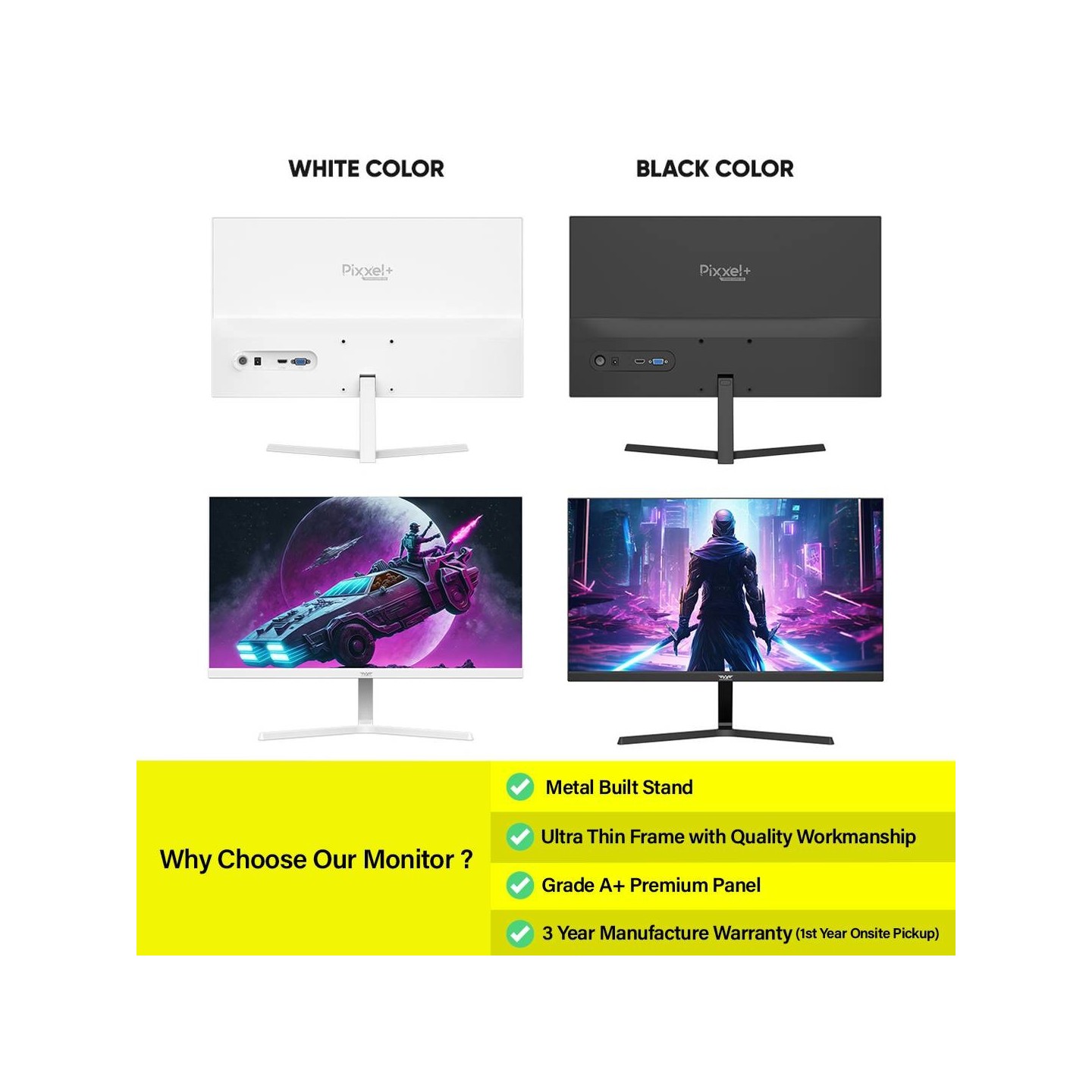 Armaggeddon Pixxel+ PF24HD Super-100 IPS Frameless Monitor 100Hz Black (Boxed) — Buy in Cyprus with Fast Delivery