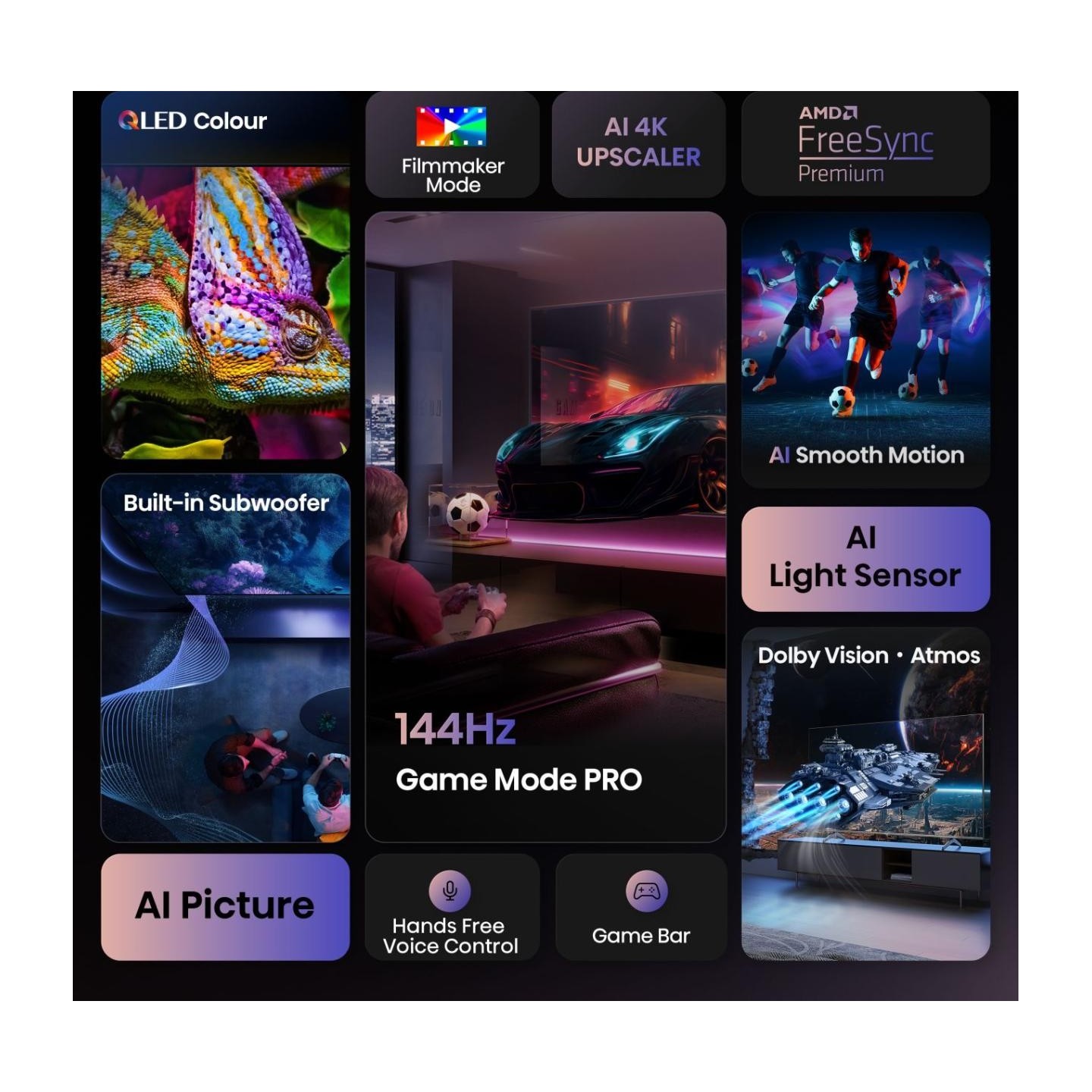 Hisense TV - 100E7Q PRO - 100'' 4K Smart QLED 120hz TV — Buy in Cyprus with Fast Delivery