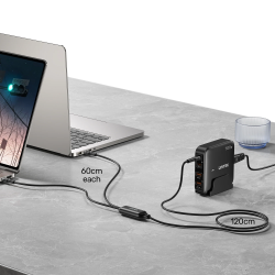 Buy Unitek USB-C Cable - C14146ABK01-1.8M - PD100W 2-in-1 Dual Charging in Cyprus, Nicosia, Limassol, Larnaka, Pafos