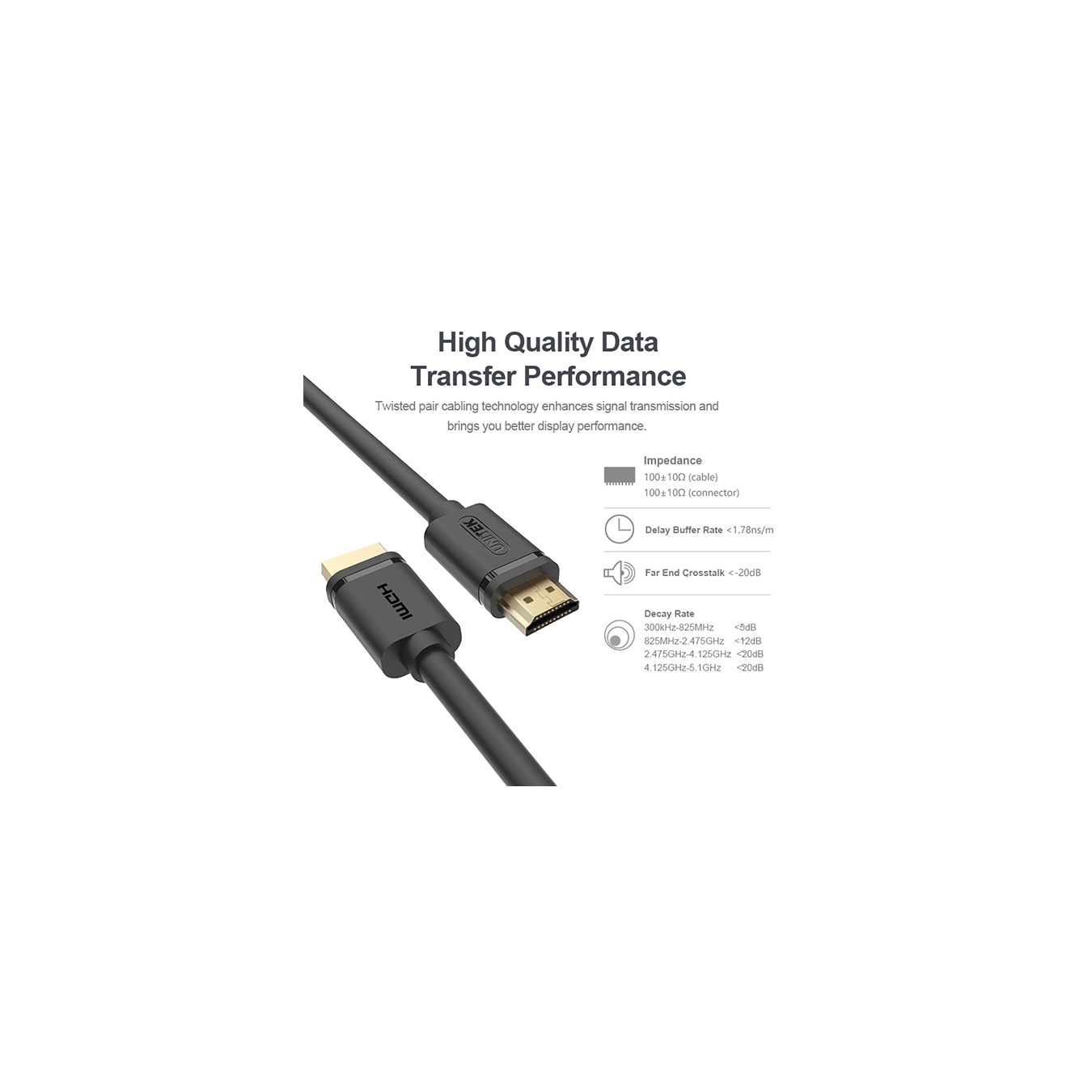 Unitek Y-C138M HDMI Cable - 1.4 4K 2m | Armenius Store