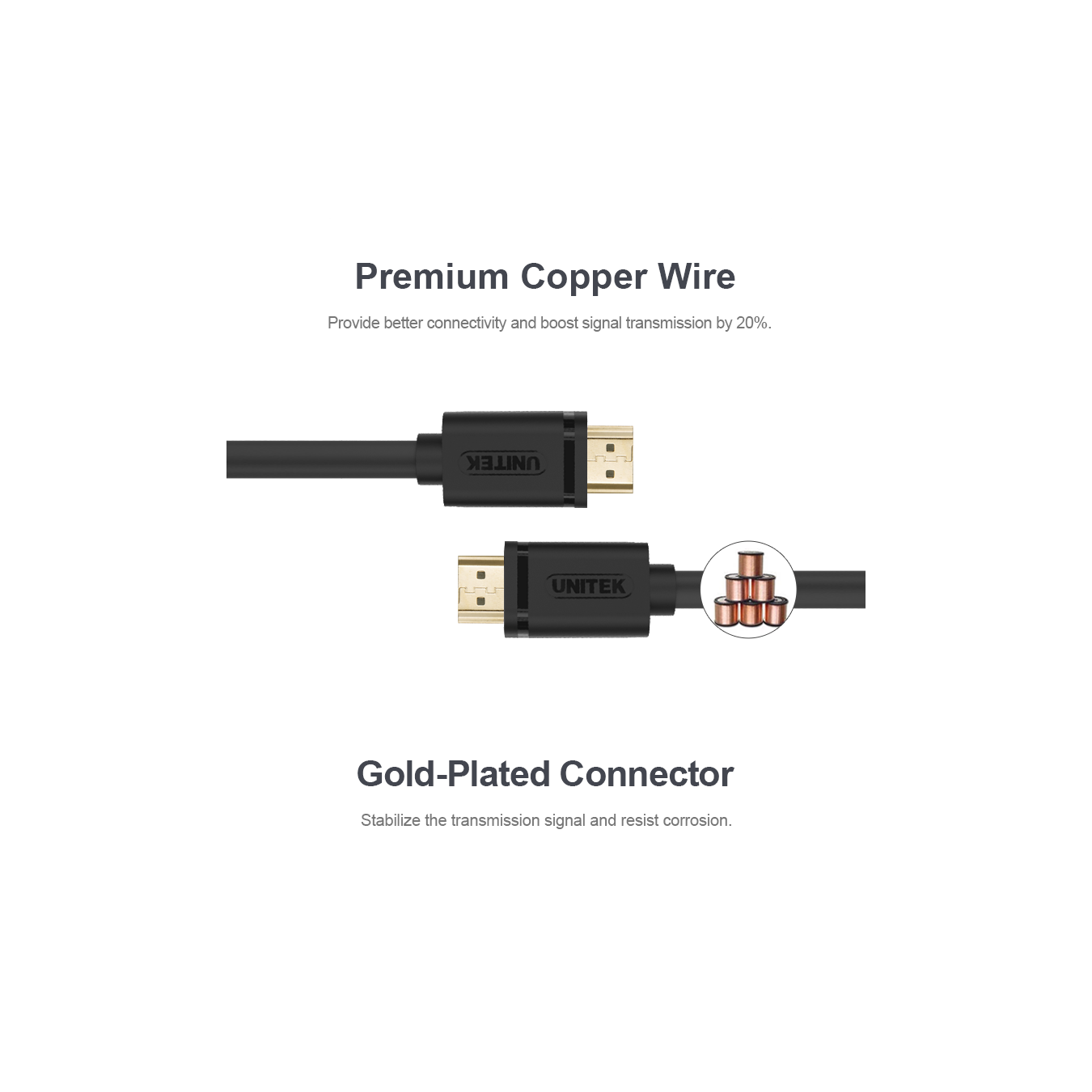 Unitek Y-C138M HDMI Cable - 1.4 4K 2m | Armenius Store
