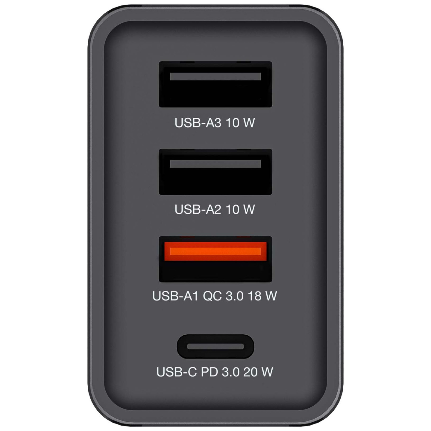 Verbatim Wall Charger - CHR-30EU1 - 30W EU Plug 1 x USBC20W 3 x USBA Black — Buy in Cyprus with Fast Delivery