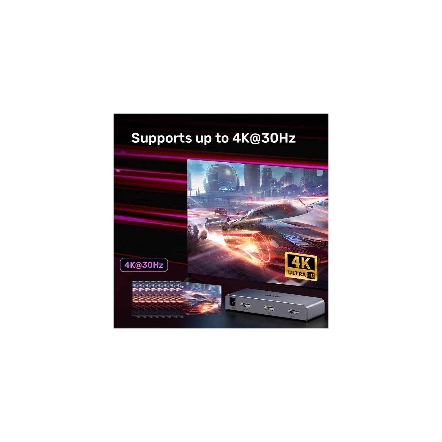 Unitek HDMI Splitter - V1130A - 1x2 4K30Hz — Buy in Cyprus with Fast Delivery