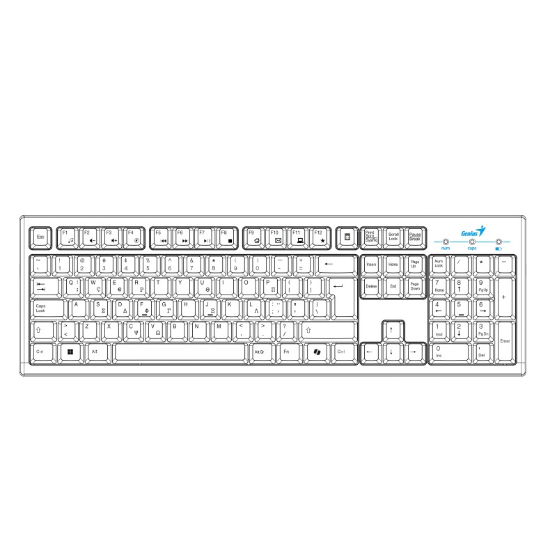 Buy Genius Keyboard-Mouse Set Wireless - KM-8101 - Greek in Cyprus, Nicosia, Limassol, Larnaka, Pafos