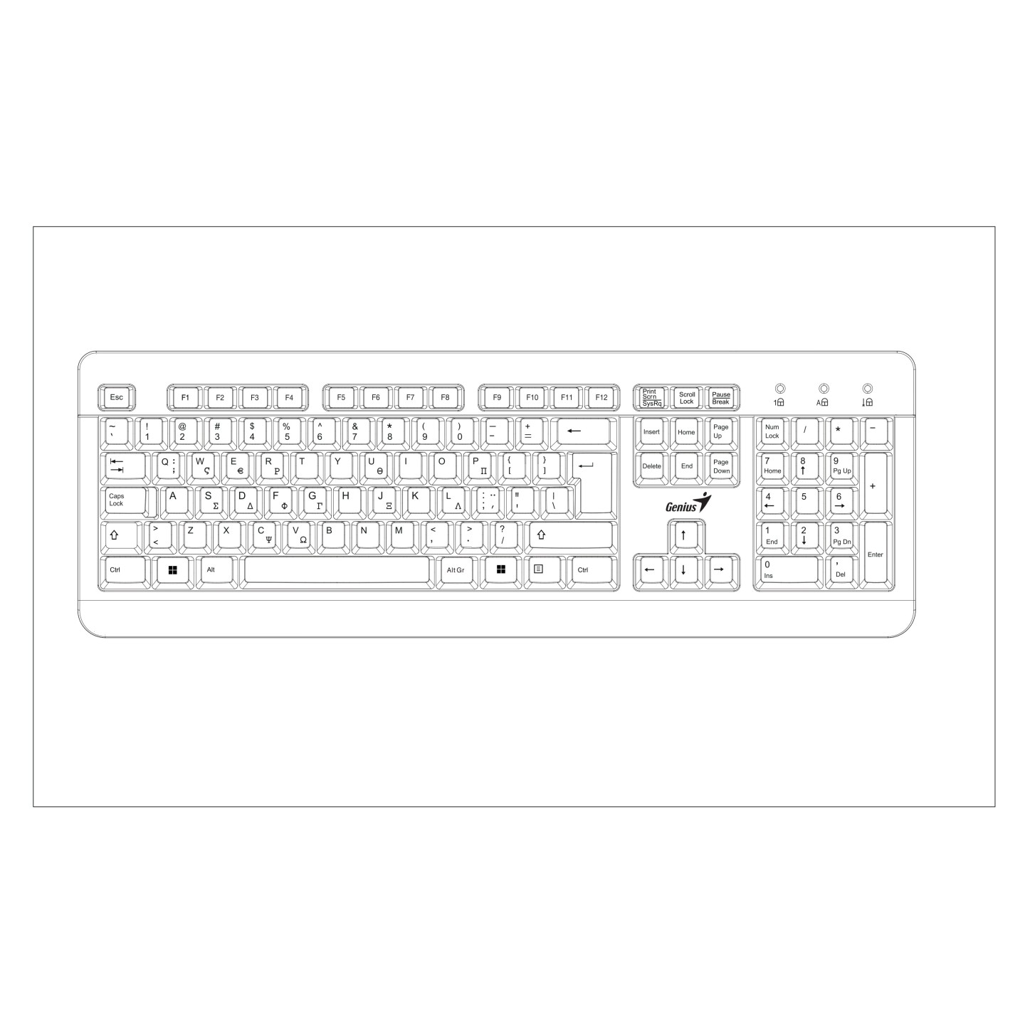 Genius KM-160 Wired Greek Keyboard-Mouse Set - MPN 31330001416 (Retail) — Buy in Cyprus with Fast Delivery