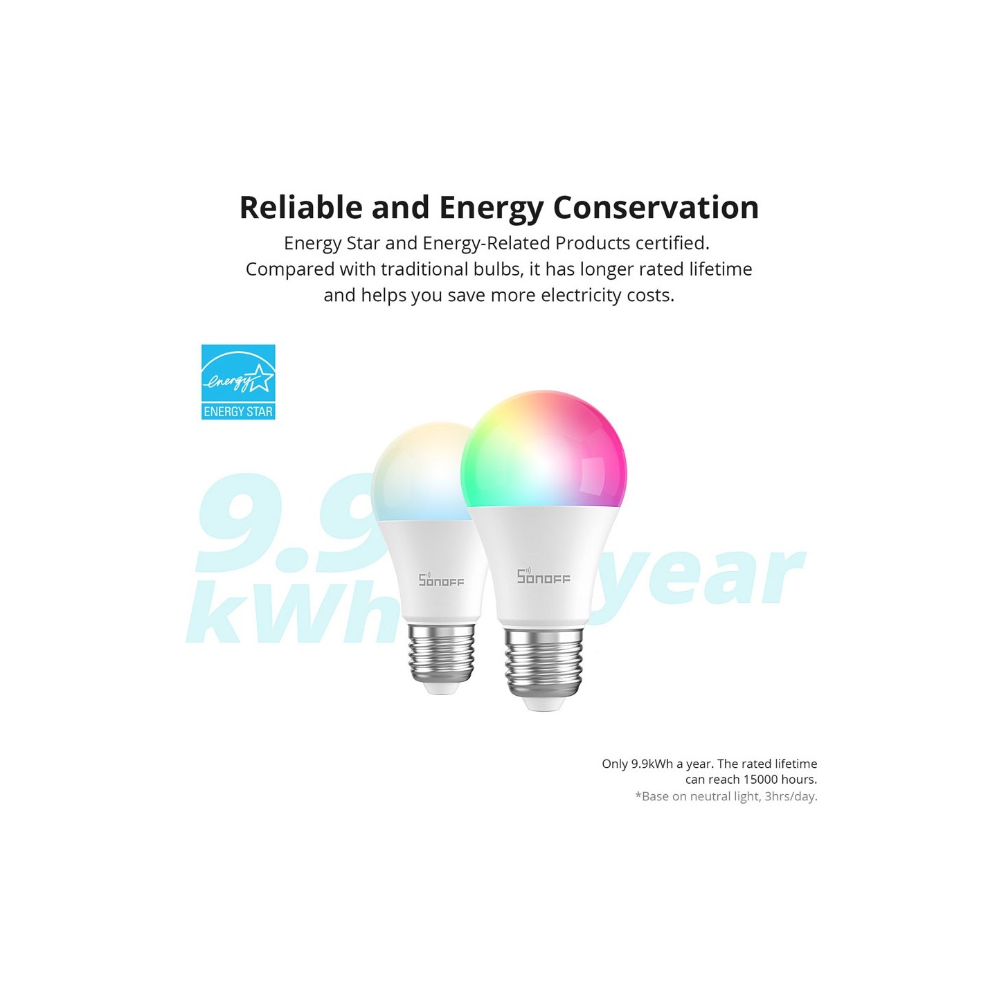 Sonoff WiFi Smart Bulb - B05-BL-A60 - E27 RGB — Buy in Cyprus with Fast Delivery